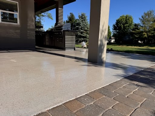 Coated patio, sealed against freeze-thaw — Boise